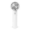 White Portable Handheld Cooling Fan With 3 Wind Speeds And Carabiner Hook