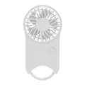 White Mini Handheld Fan With 3 Wind Speeds And Backpack Hanging Buckle